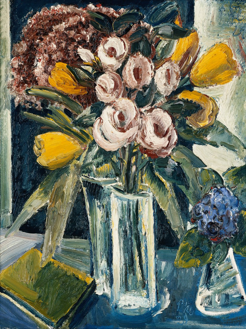 stilleben av blomster; Stilleben med blomster av Paul Kleinschmidt