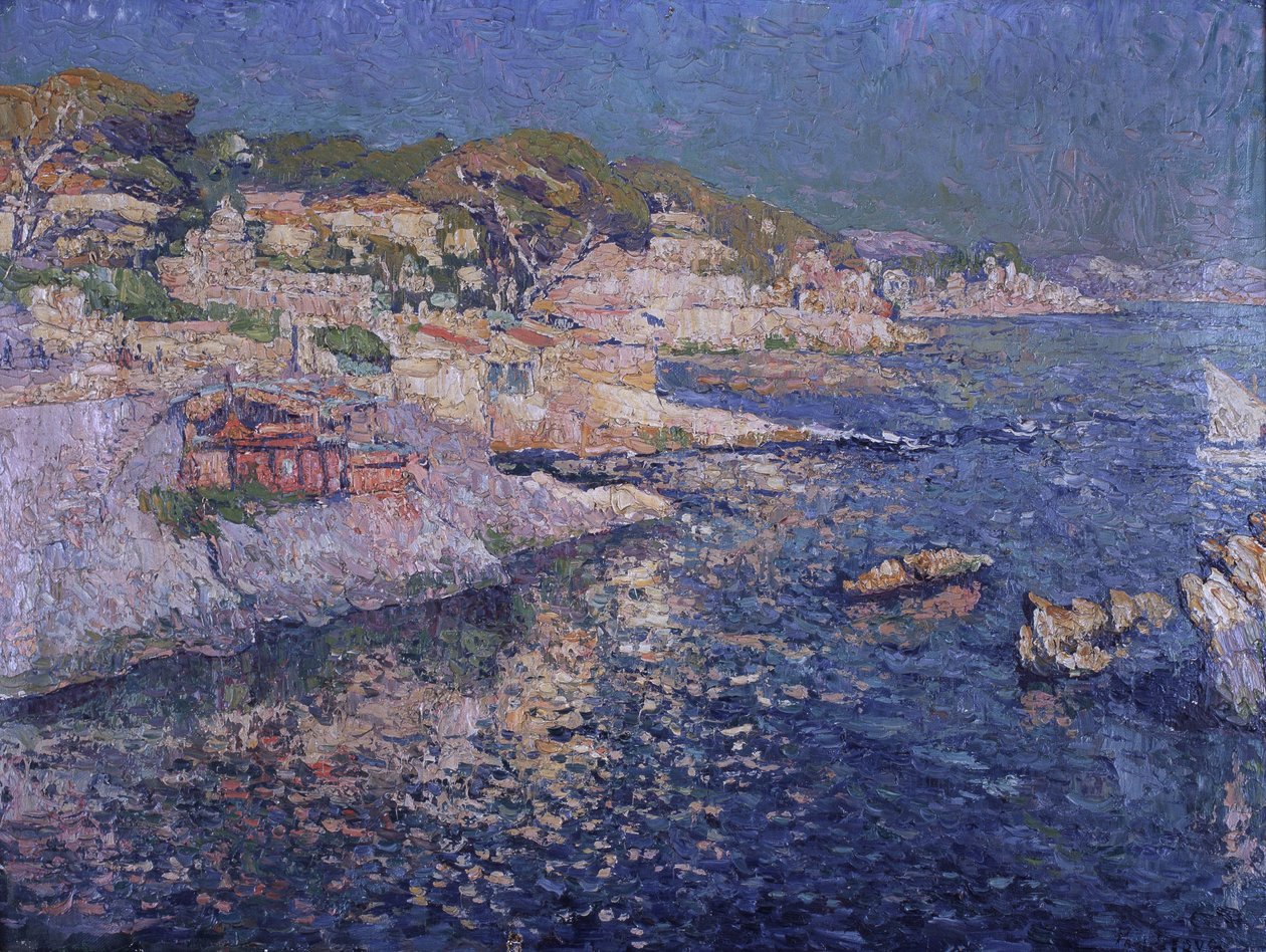Klippene på kysten av Marseille av Paul Leduc