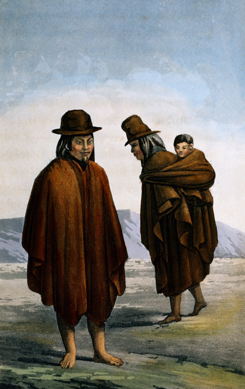 Vanlige indianere fra Bogota, gravering av Paul Legrand av Paul Legrand