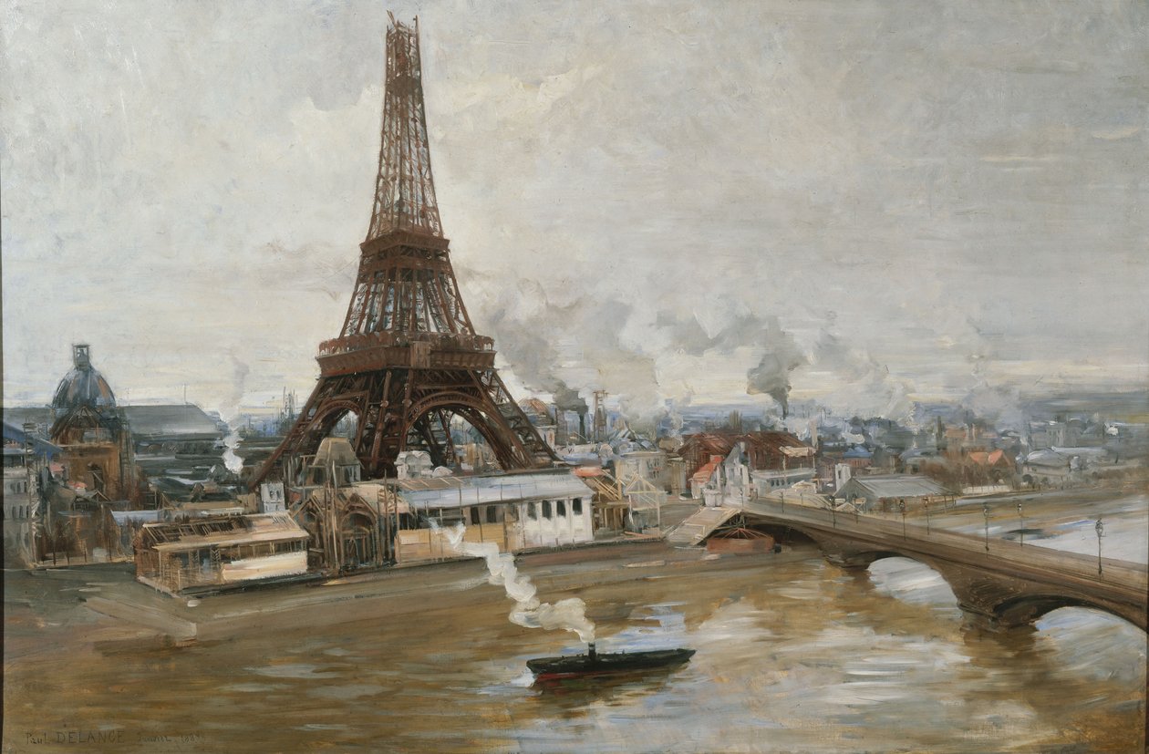 Eiffeltårnet sett fra Seinen, 1889. av Paul Louis Delance