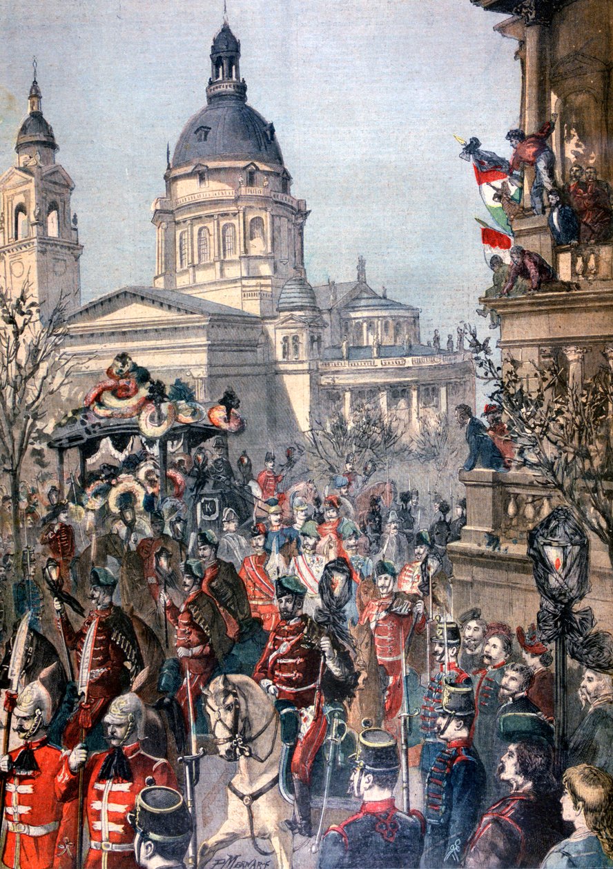 Begravelse til Lajos Kossuth, Budapest, 21. mars 1894. av Paul Merwart