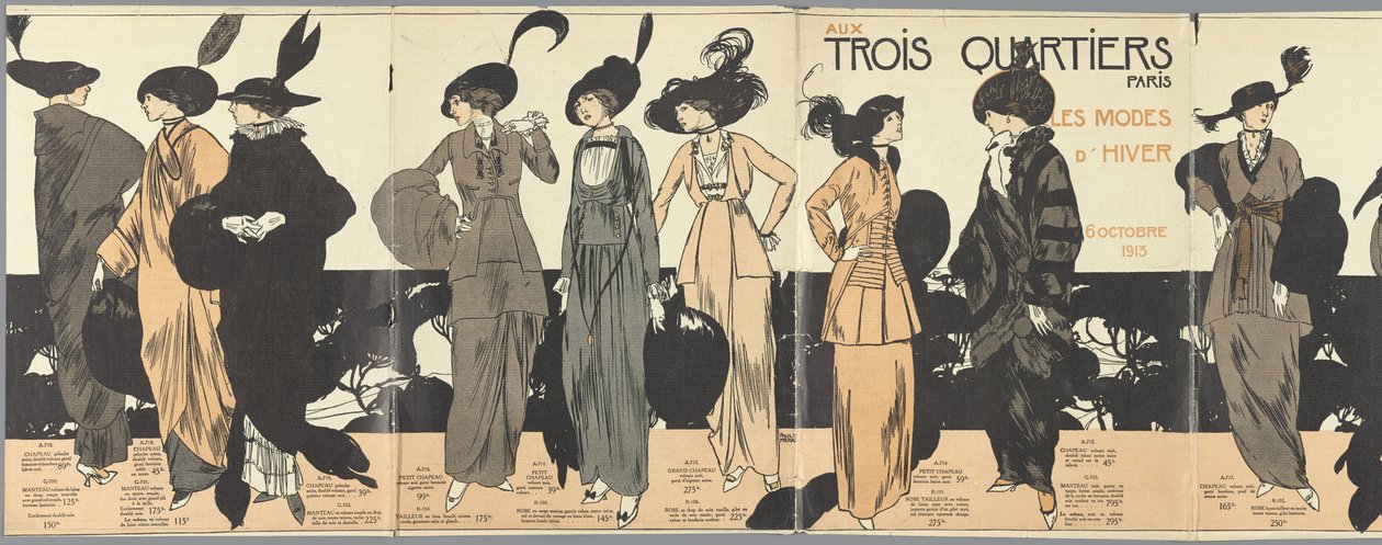 I Three Quarters Paris, Winter Fashions 6. oktober 1913 av Paul Méras