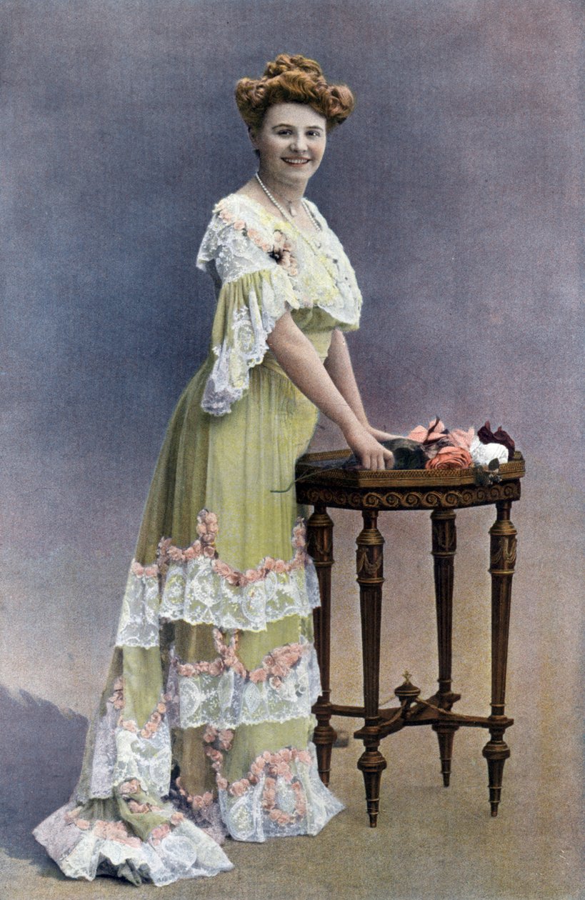 Den franske komikeren Blanche Toutain, foto av Paul Nadar fra den franske avisen "Le Theatre" februar 1905 av Paul Nadar