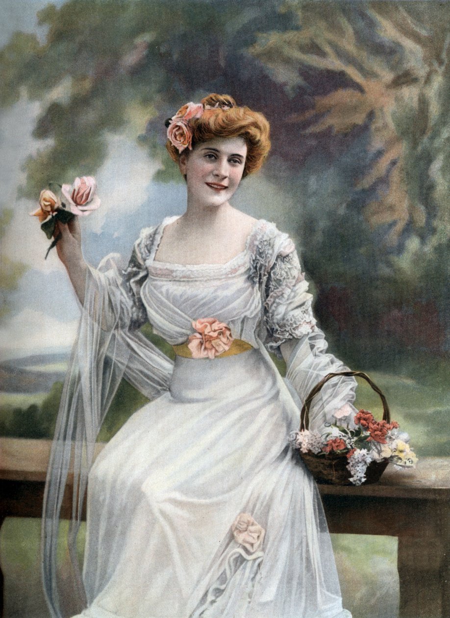 Den franske komikeren Melle Sylvie, Paris, foto av Paul Nadar fra den franske avisen "Le Theatre" 11. mars av Paul Nadar