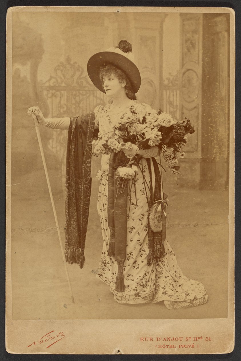 Sarah Bernhardt som Floria i La Tosca av Paul Nadar