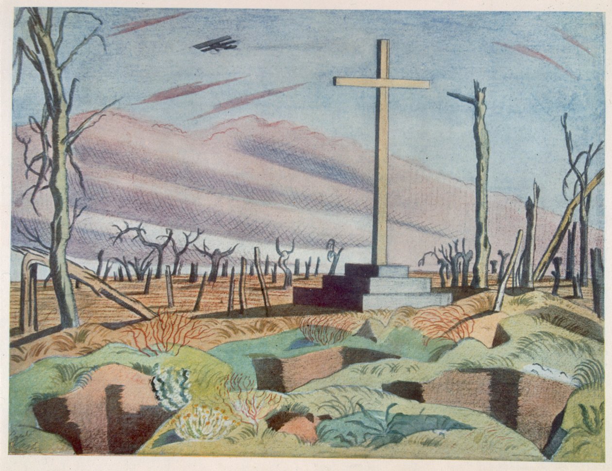 Et kanadisk monument, fra britiske artister ved fronten, fortsettelse av vestfronten, del tre, Paul Nash av Paul Nash