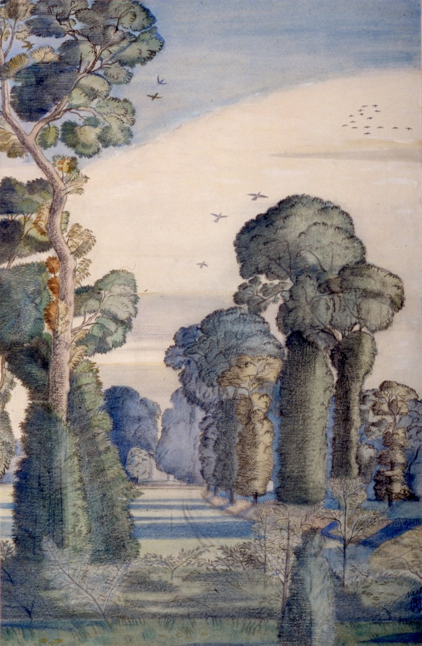 Et landskap ved Wood Lane av Paul Nash