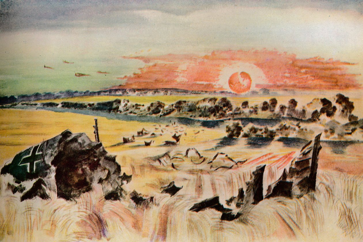 Bomber in the Corn, 1940 av Paul Nash