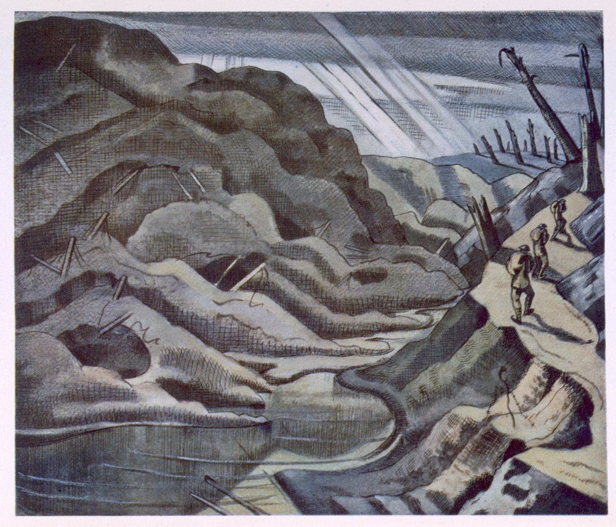 Landscape, Year of Our Lord 1917, fra britiske artister ved fronten, fortsettelse av vestfronten, del tre, Paul Nash av Paul Nash