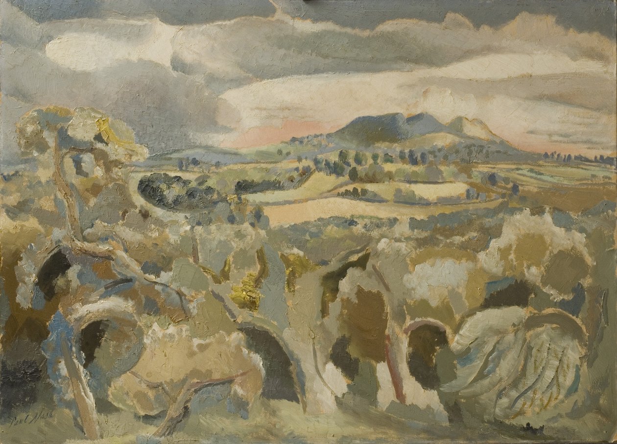 Landskapet i Malvern-avstanden av Paul Nash