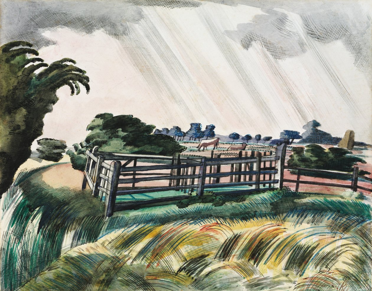 Sauefold, Romney Marsh av Paul Nash