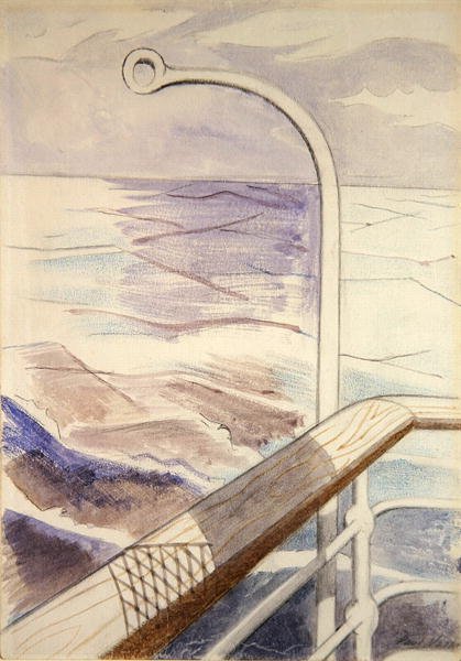 Shiprail (blyant og akvarell på papir) av Paul Nash
