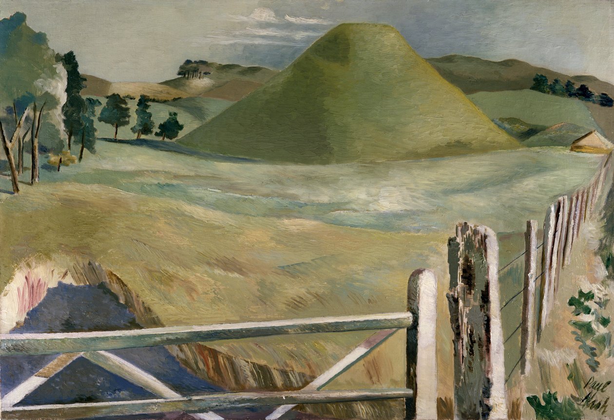 Silbury Hill (olje på lerret) av Paul Nash