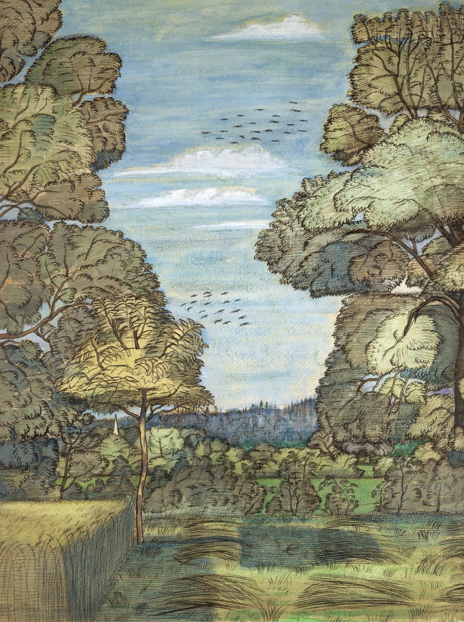 Sommerlandskap av Paul Nash
