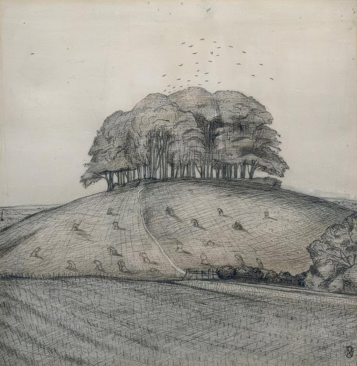 The Wood on the Hill av Paul Nash