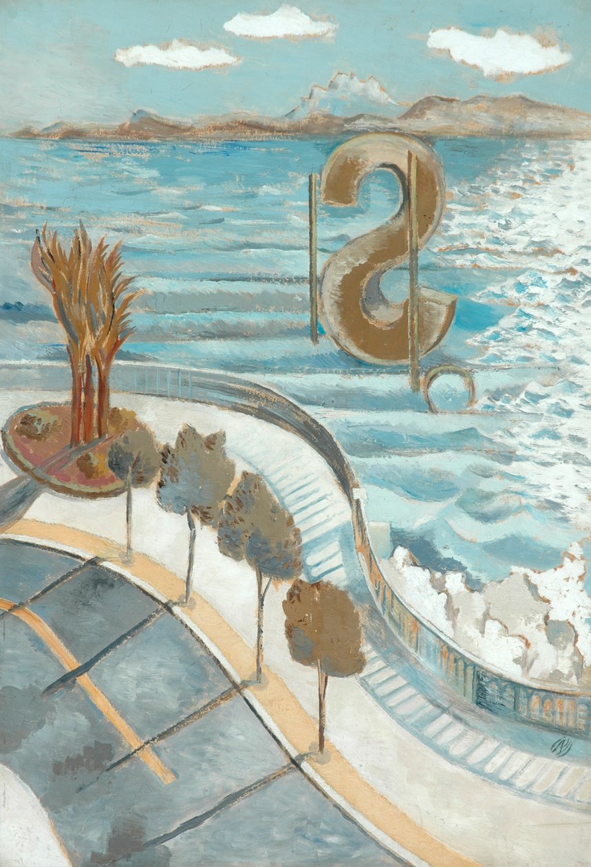 Utsikt fra et vindu, Nice av Paul Nash