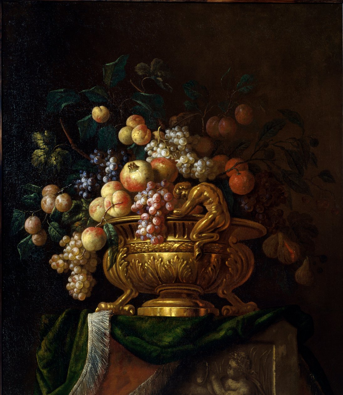 Stilleben med vase og granater. Maleri av Paul Pillement 1600-tallet. Rouen, Musee des Beaux Arts. av Paul Pillement