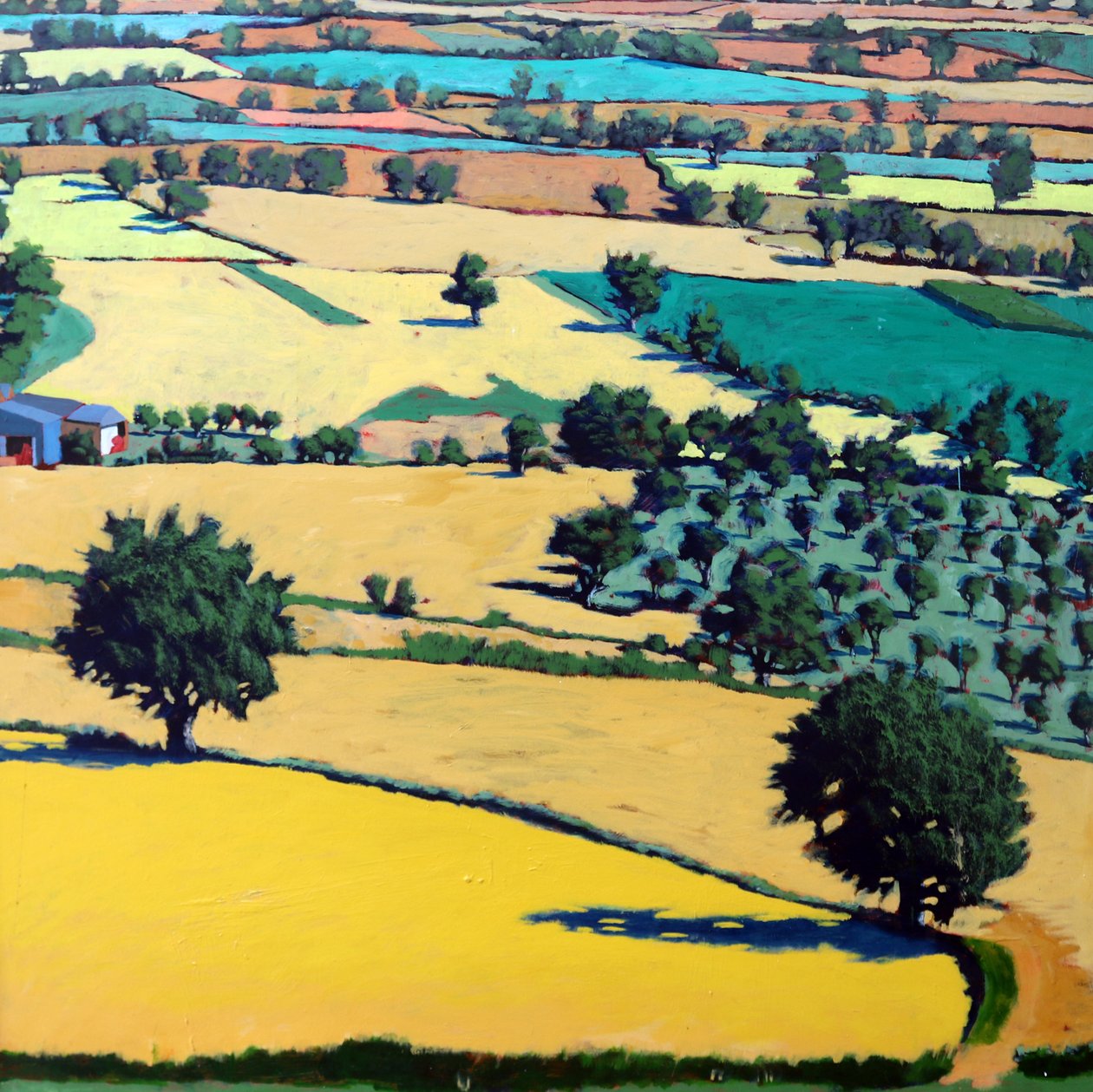Chase end (akryl om bord) av Paul Powis