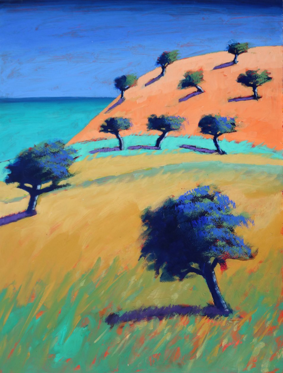 Ibiza II, 2021 (akryl på plate) av Paul Powis