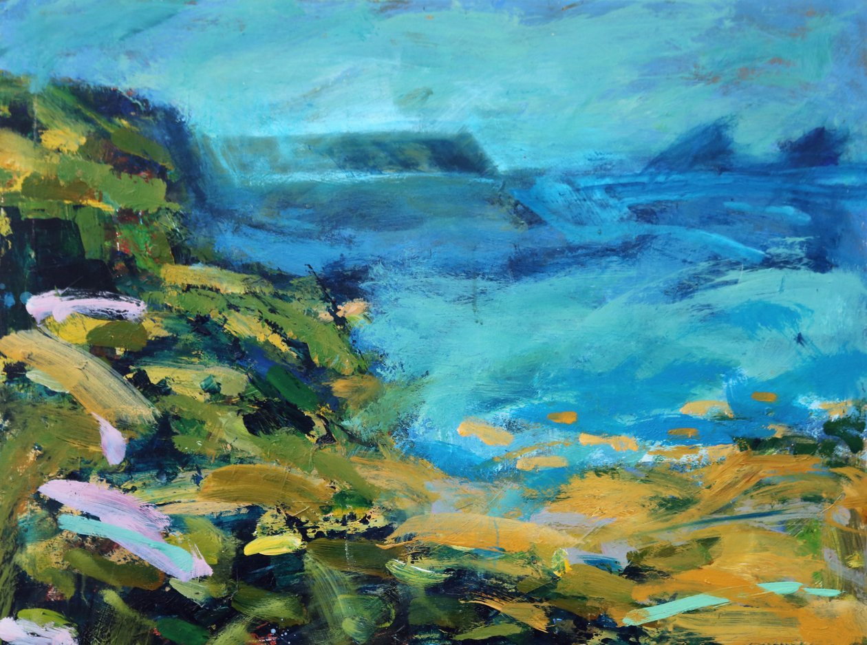 Landsend, 2021 (akryl på plate) av Paul Powis