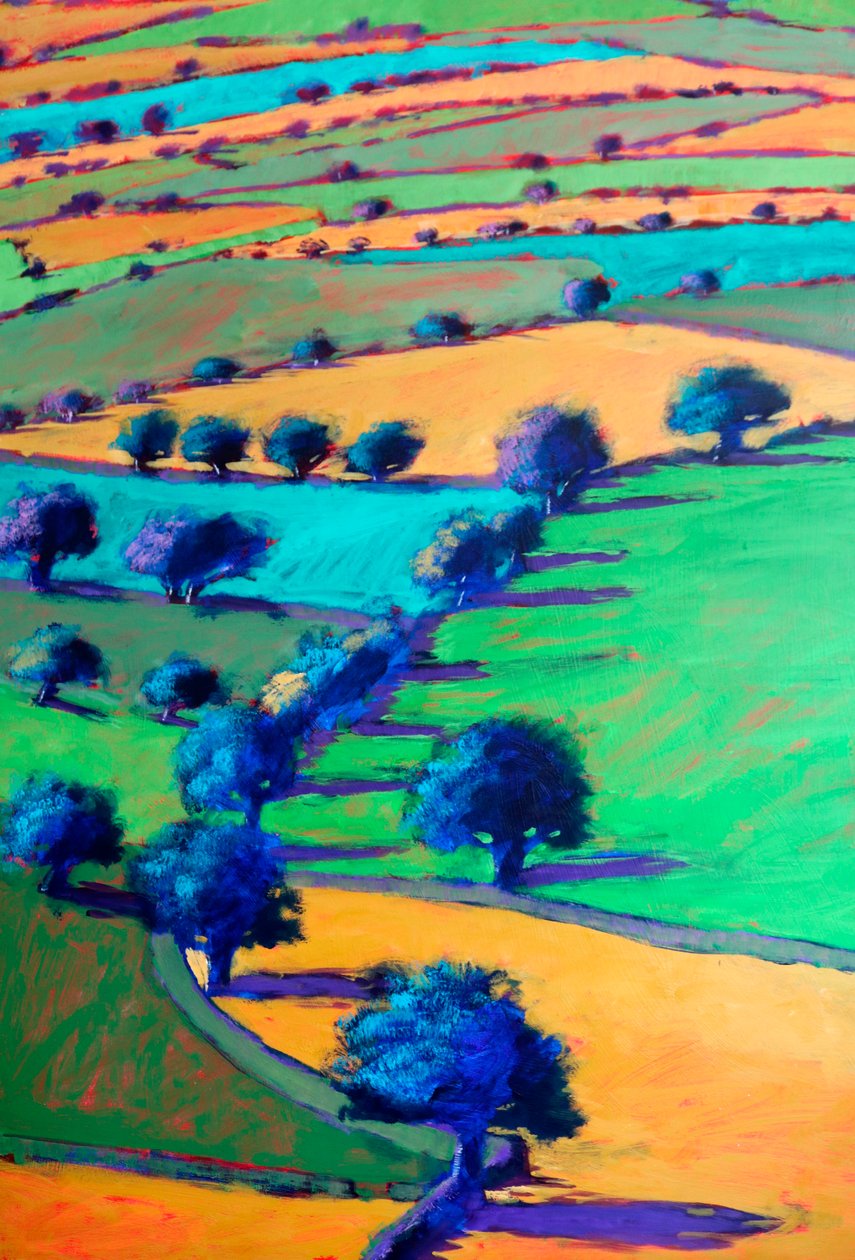 West Malvern #4 (detalj), 2024 (akryl på plate) av Paul Powis