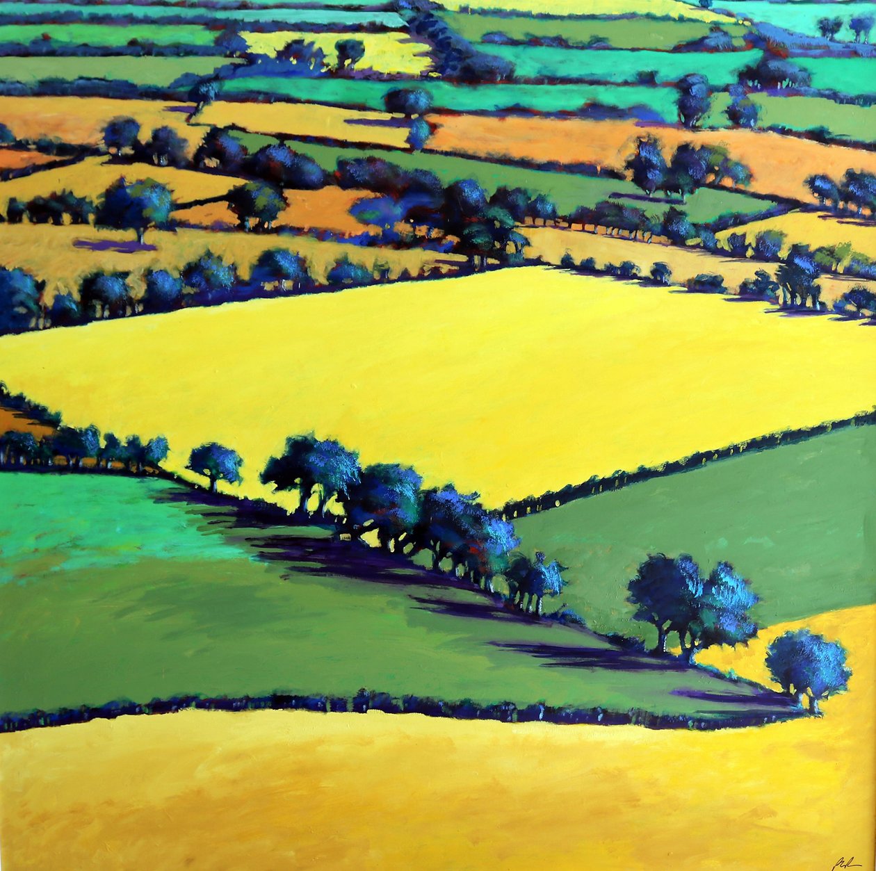 Whiteleaved eik (akryl om bord) av Paul Powis