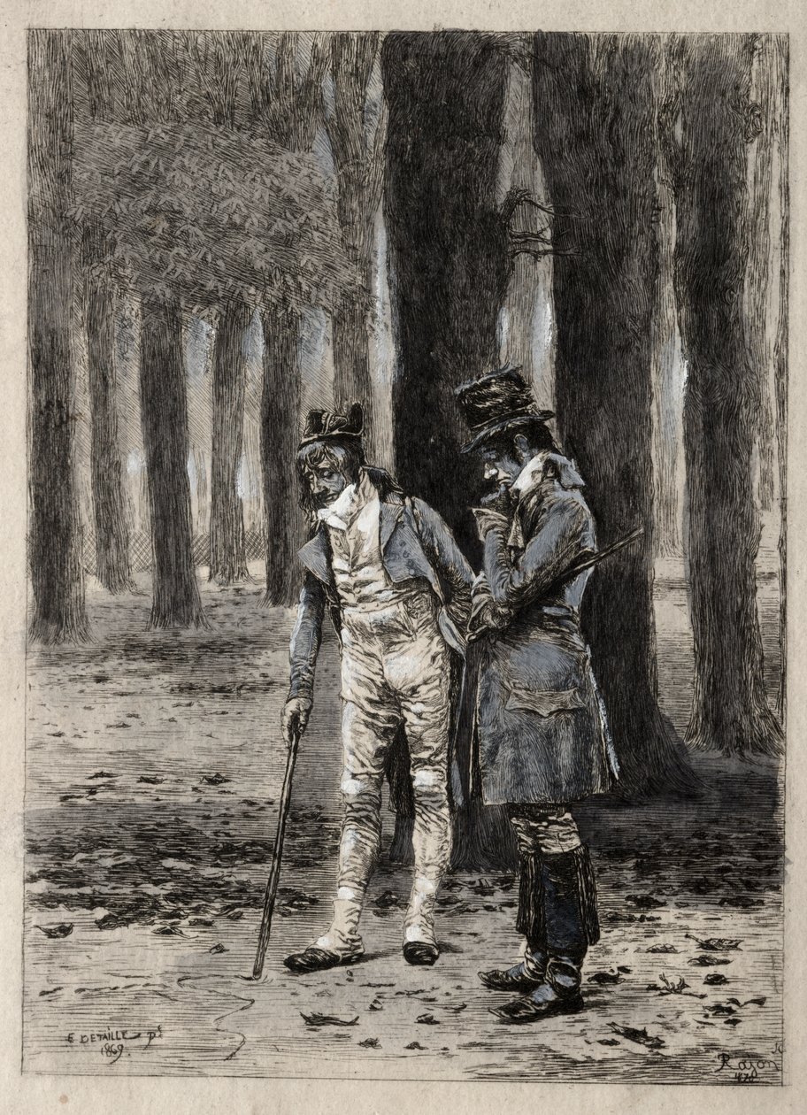 Studie av to figurer av Paul Rajon