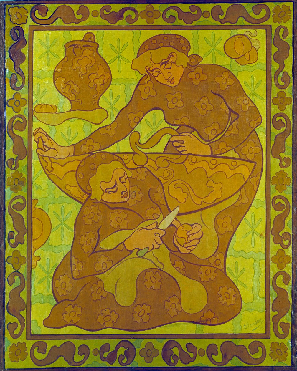 Epleskrellerteppe av Paul Ranson (1864-1909) privatsamling fra 1900-tallet av Paul Elie Ranson