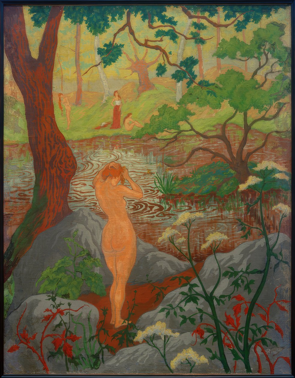 Nakenfrisør ved dammen av Paul Elie Ranson