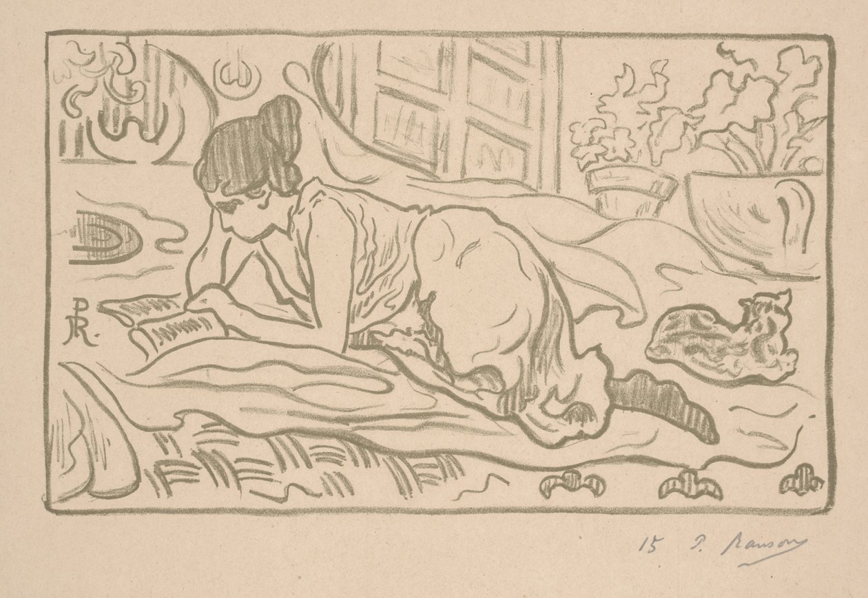 Den liggende leseren av Paul Elie Ranson