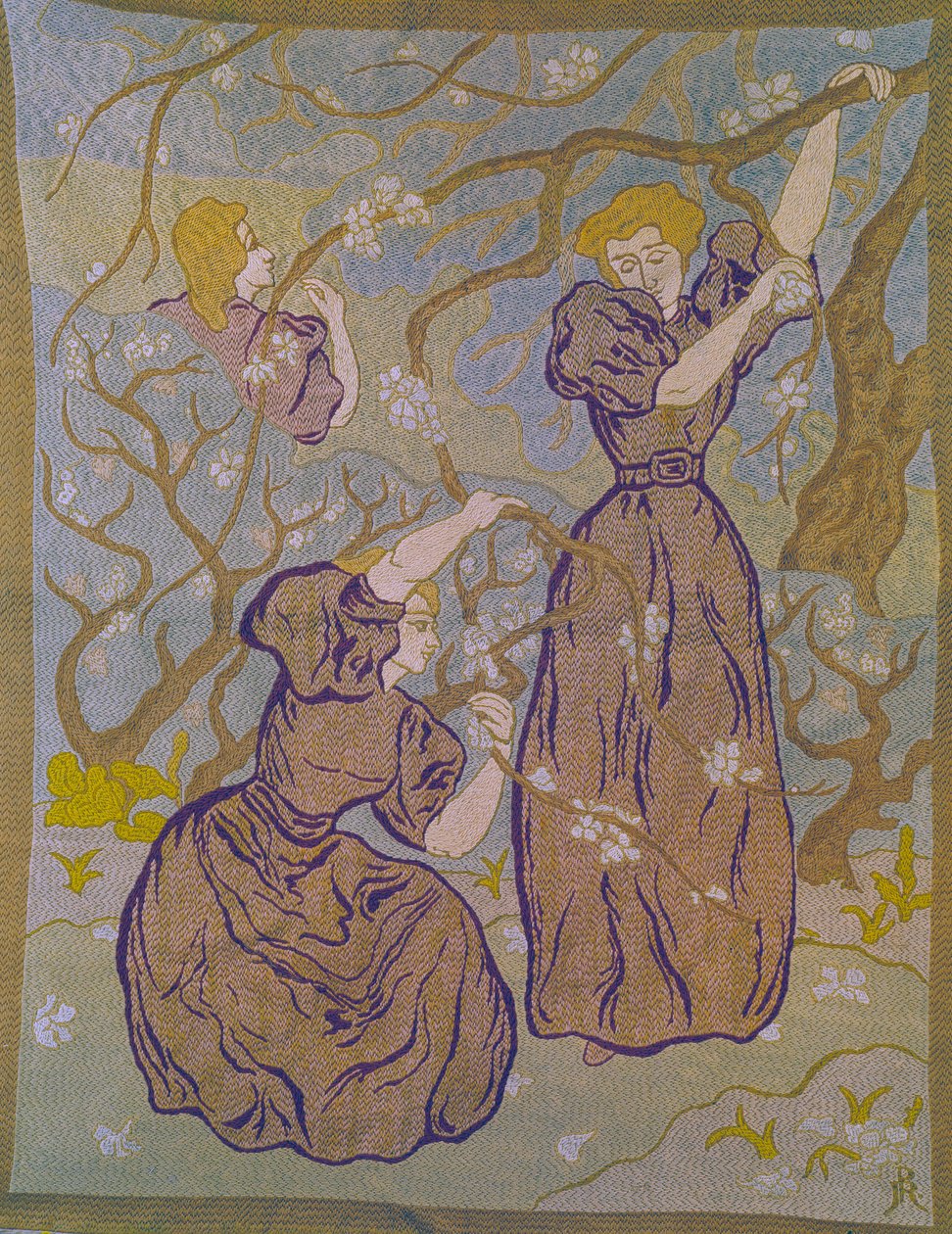 To kvinner under et blomstrende tre av Paul Ranson (1864-1909) 20. århundres samling Michel Ranson av Paul Elie Ranson