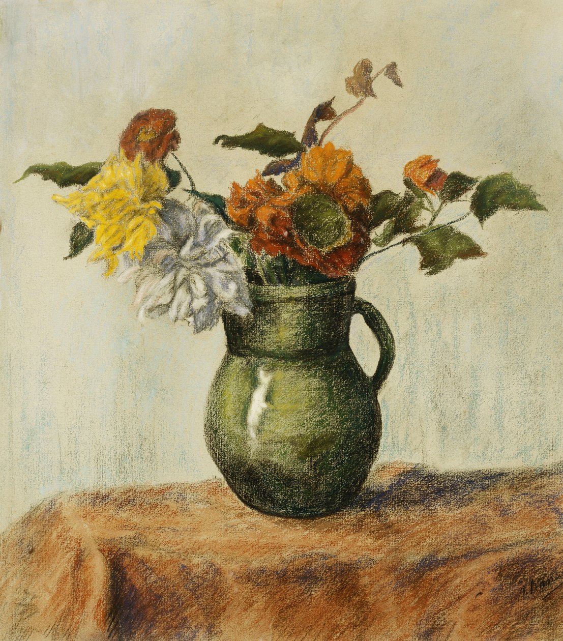 Vase med blomster; Vase de Fleurs, ca. 1900 av Paul Elie Ranson