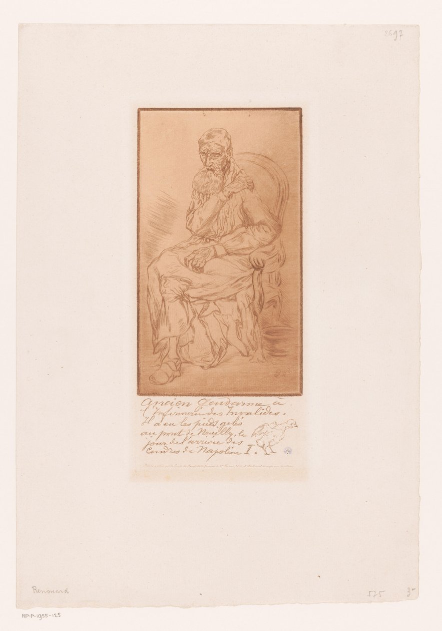 Portrett av en ukjent mann Ancien gendarme (...) av Napoléon I av Paul  Renouard