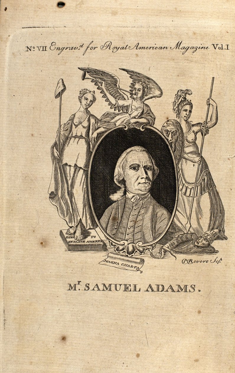 Samuel Adams, 1774 av Paul Revere