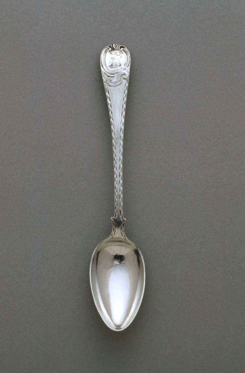 Teskje, ca. 1765-1790 (sølv) av Paul Revere