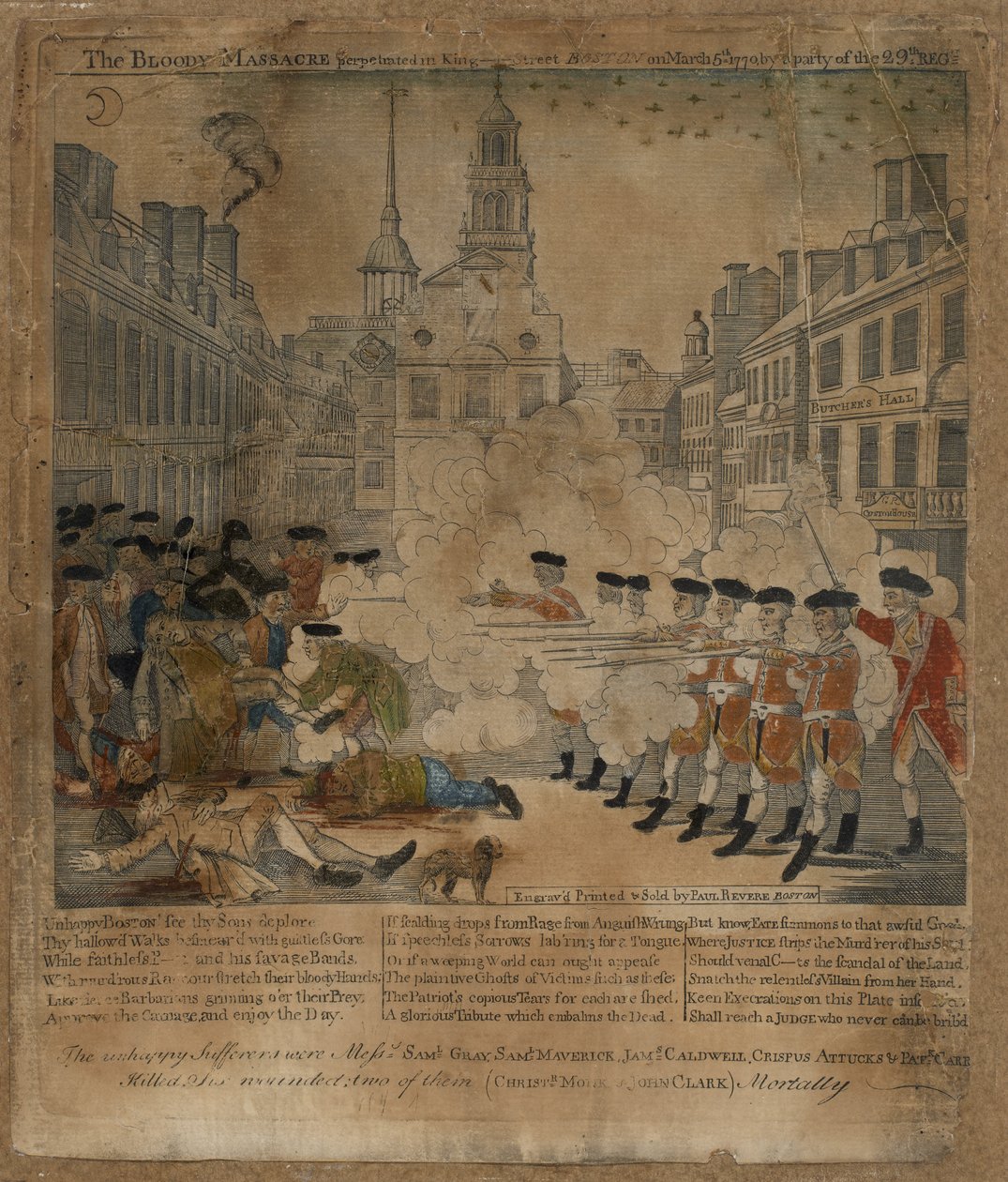 Den blodige massakren av Paul Revere
