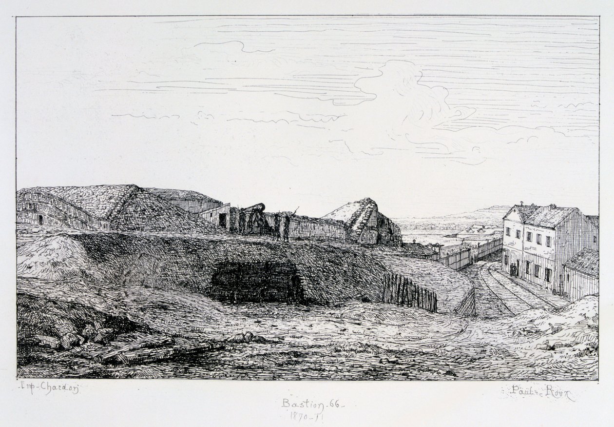 Bastion 66, beleiringen av Paris, 1870-1871 av Paul Roux