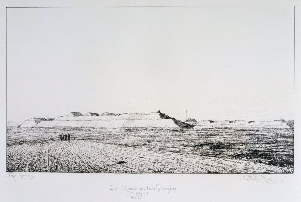 La Redoute des Hautes Brugeres, beleiringen av Paris, 1870-1871 av Paul Roux