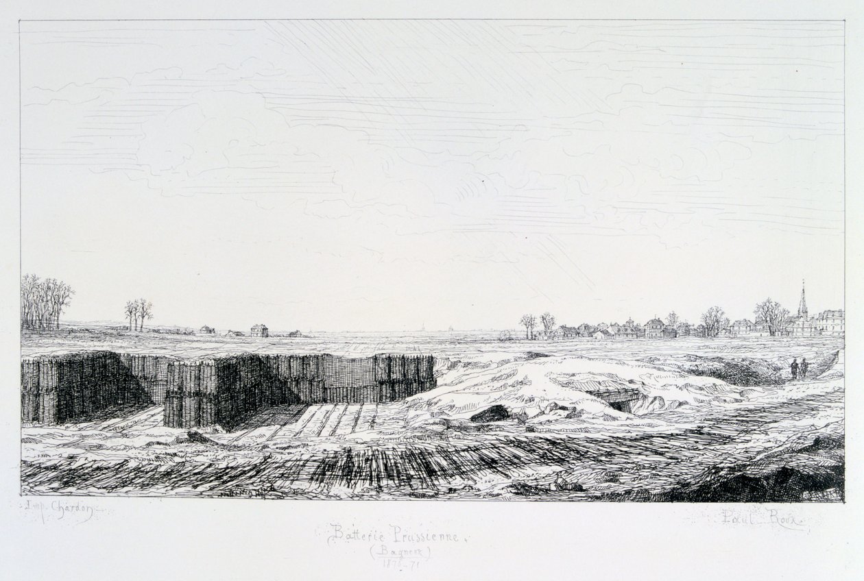 Preussisk batteri, beleiring av Paris, 1870-1871 av Paul Roux