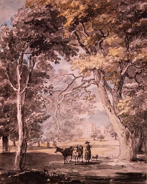 En melkepike i Windsor Great Park ca. 1765-70 av Paul Sandby