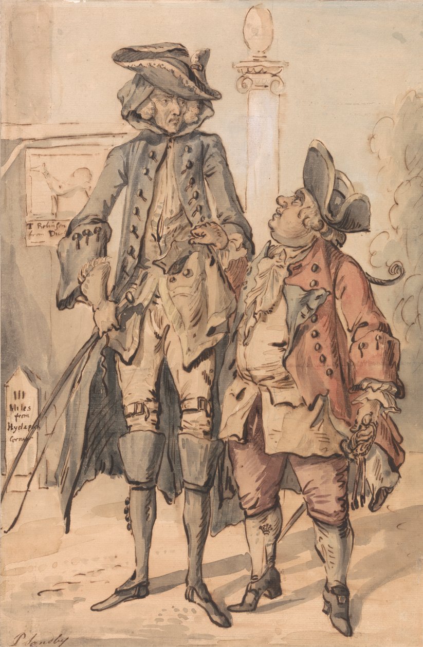 Karikatur av George Bubb Dodington og Sir Thomas Robinson av Paul Sandby