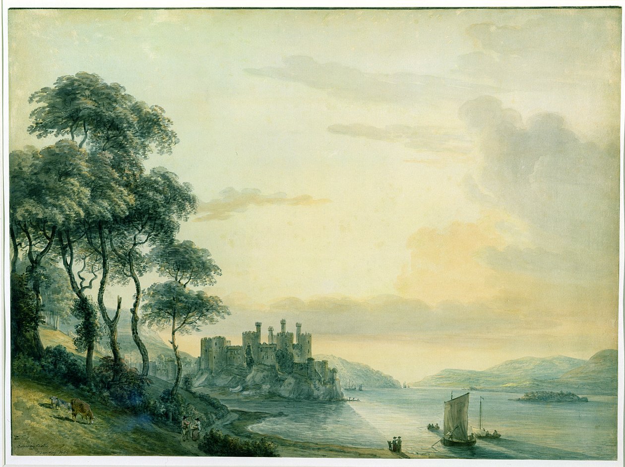 Conway Castle, 1789 (wc på papir) av Paul Sandby
