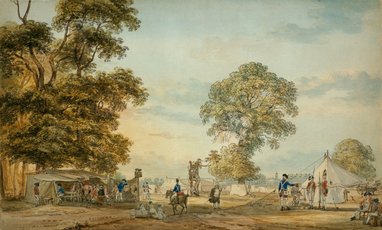 Leir i Hyde Park under Gordon-opptøyene, 1780 av Paul Sandby