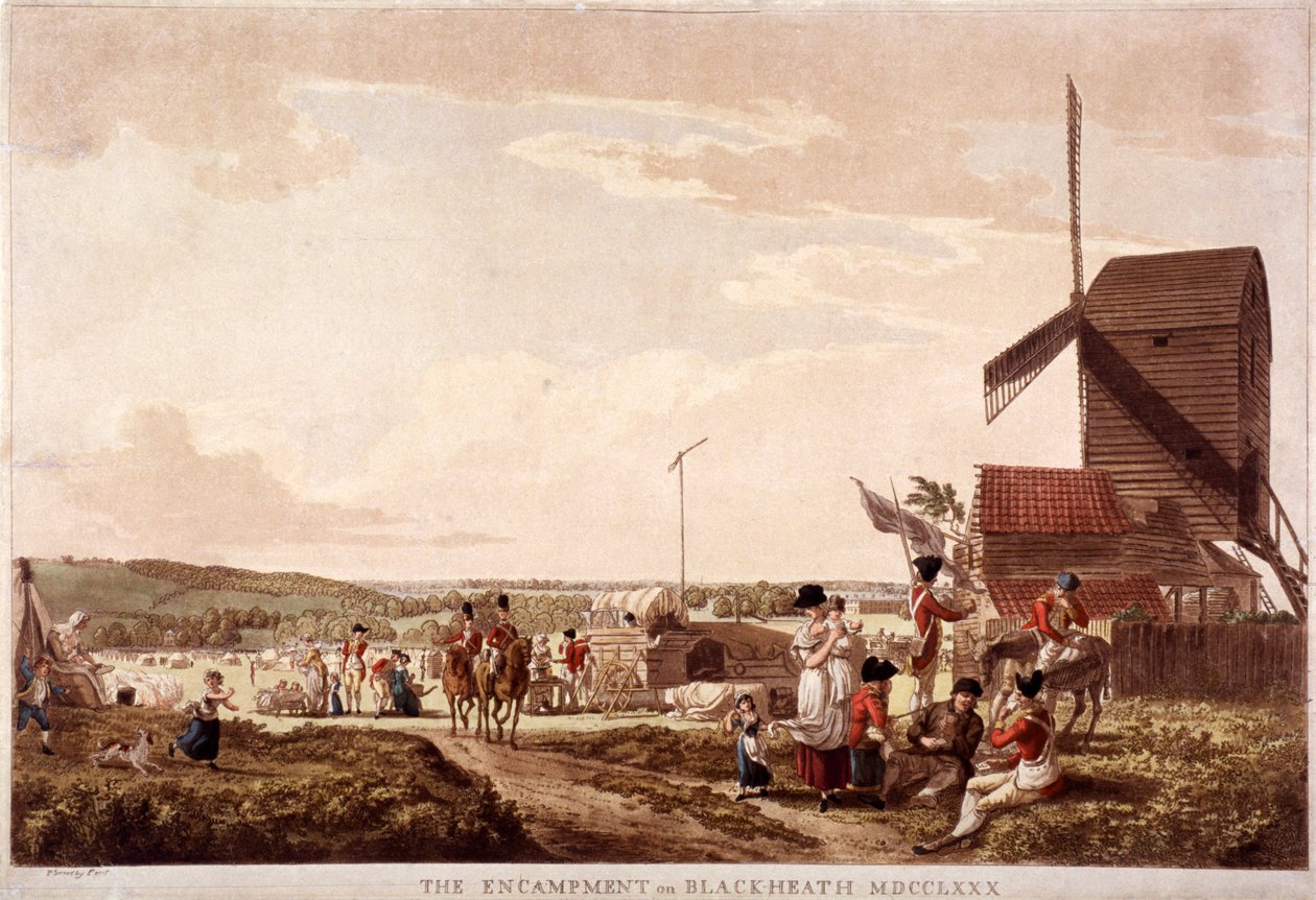 Leir på Blackheath, Greenwich, London, 1780. av Paul Sandby
