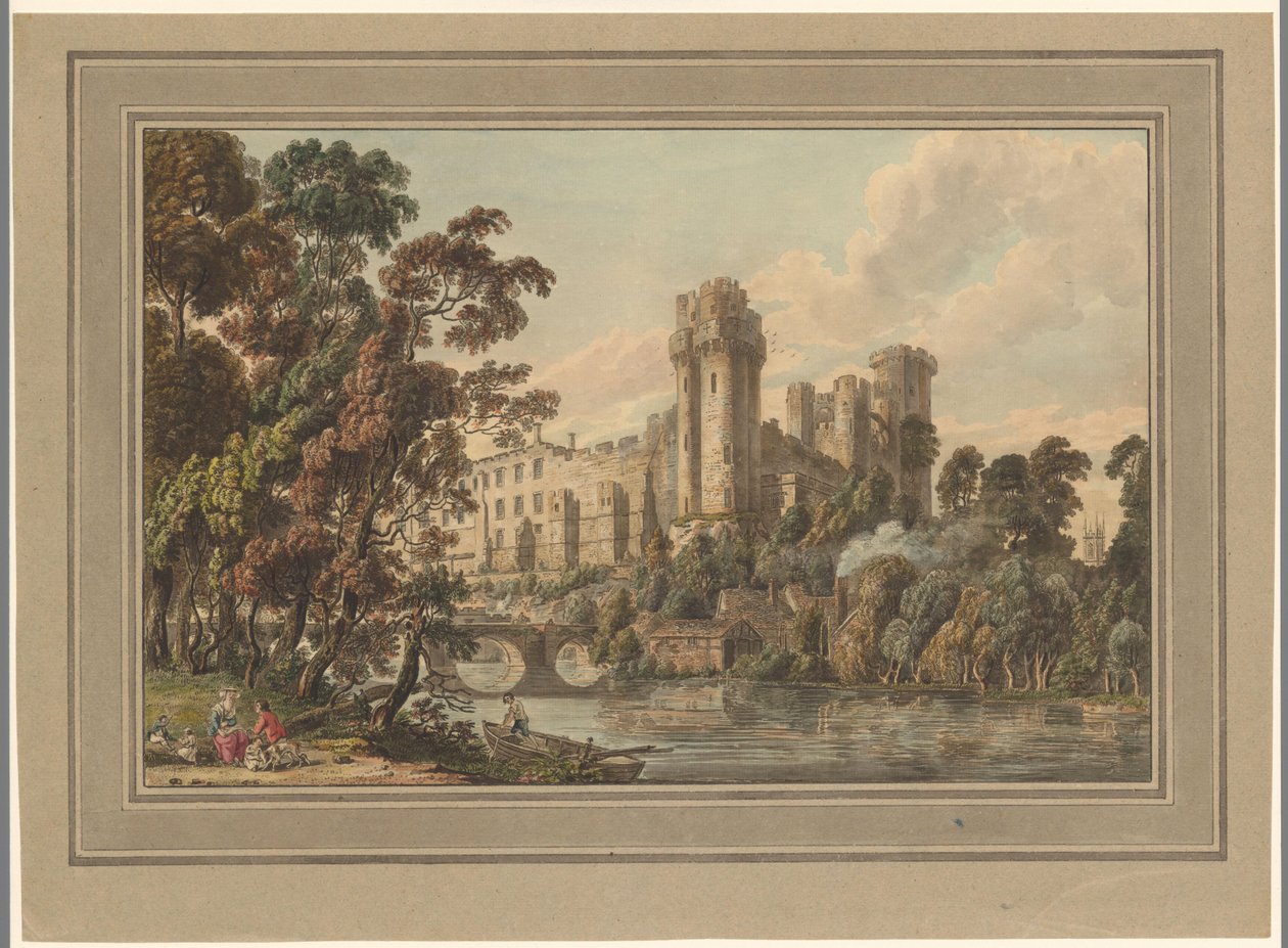 Utsikt over Warwick Castle av Paul Sandby