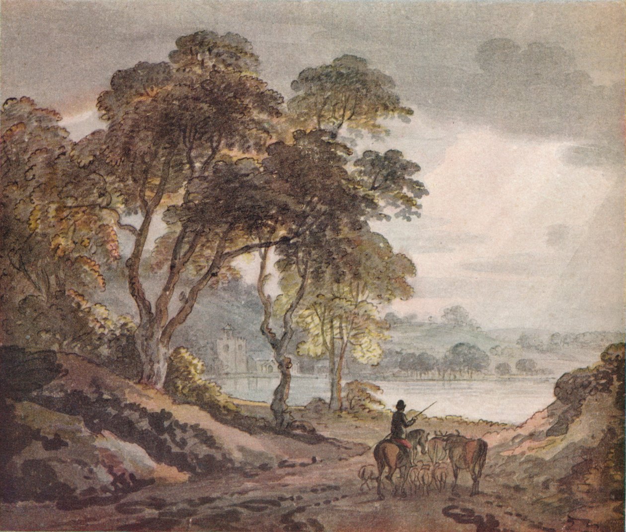 Landskap, c1780 av Paul Sandby