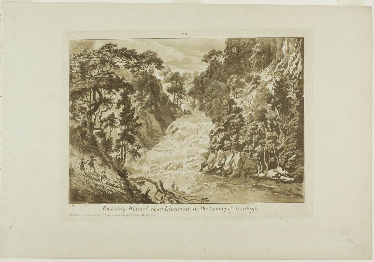 Rhaidr-y Wennel nær Llanrwst i landet Denbigh av Paul Sandby