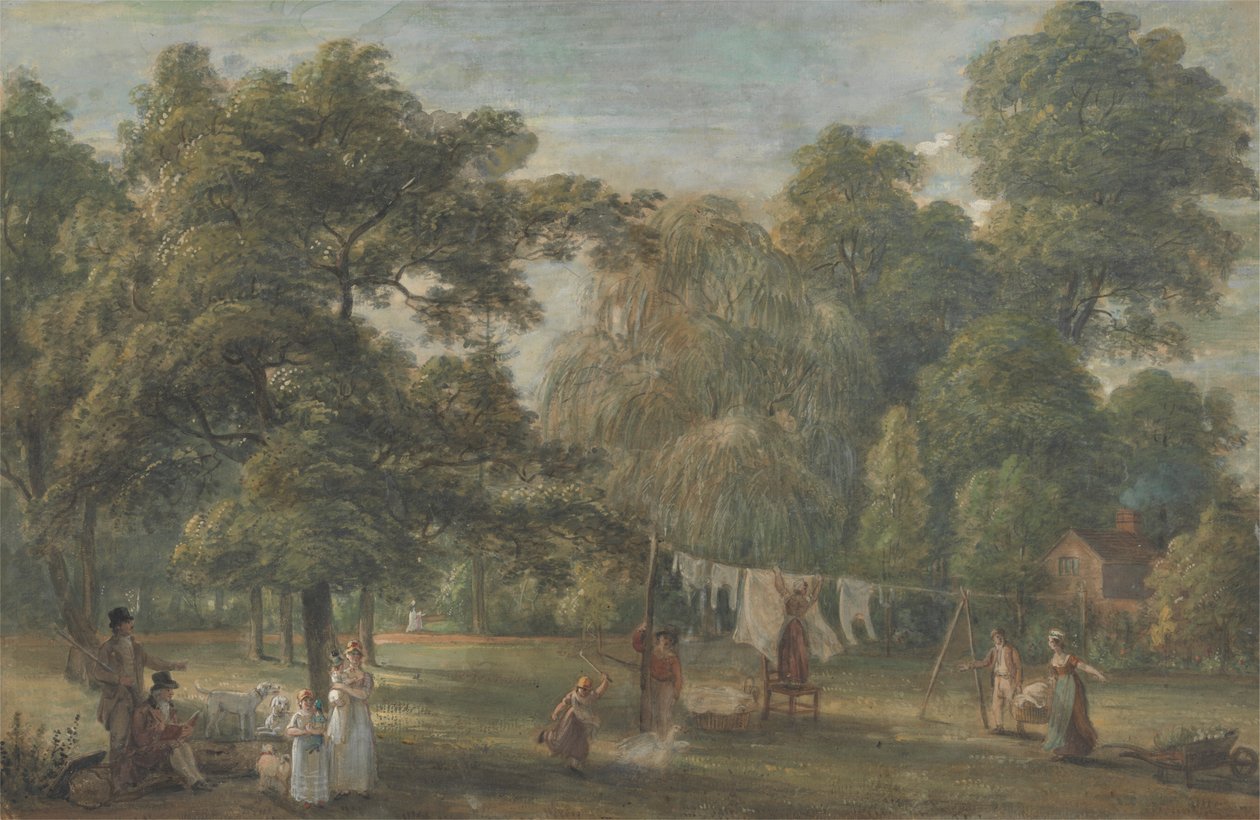 Hagen til Thomas Sandbys hus på Englefield Green nær Windsor av Paul Sandby