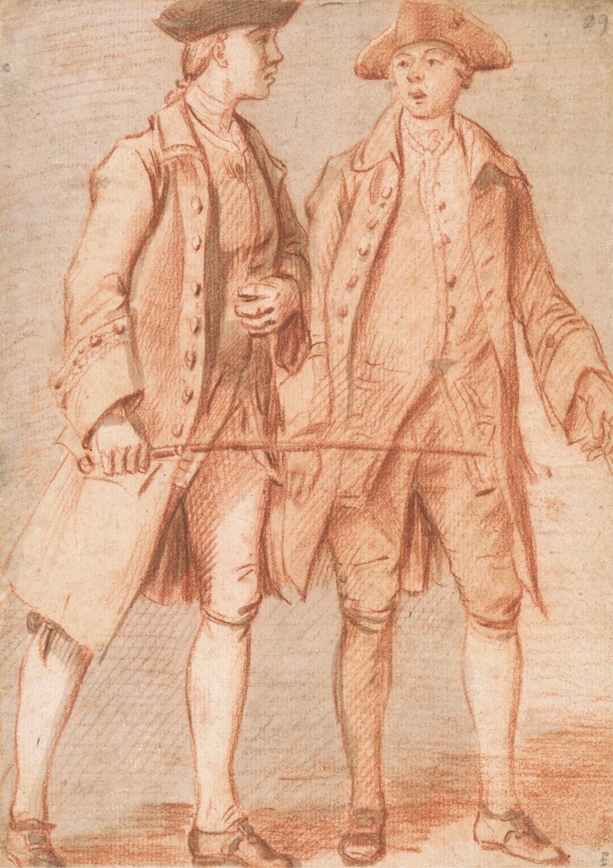 To menn, en holder en pisk av Paul Sandby