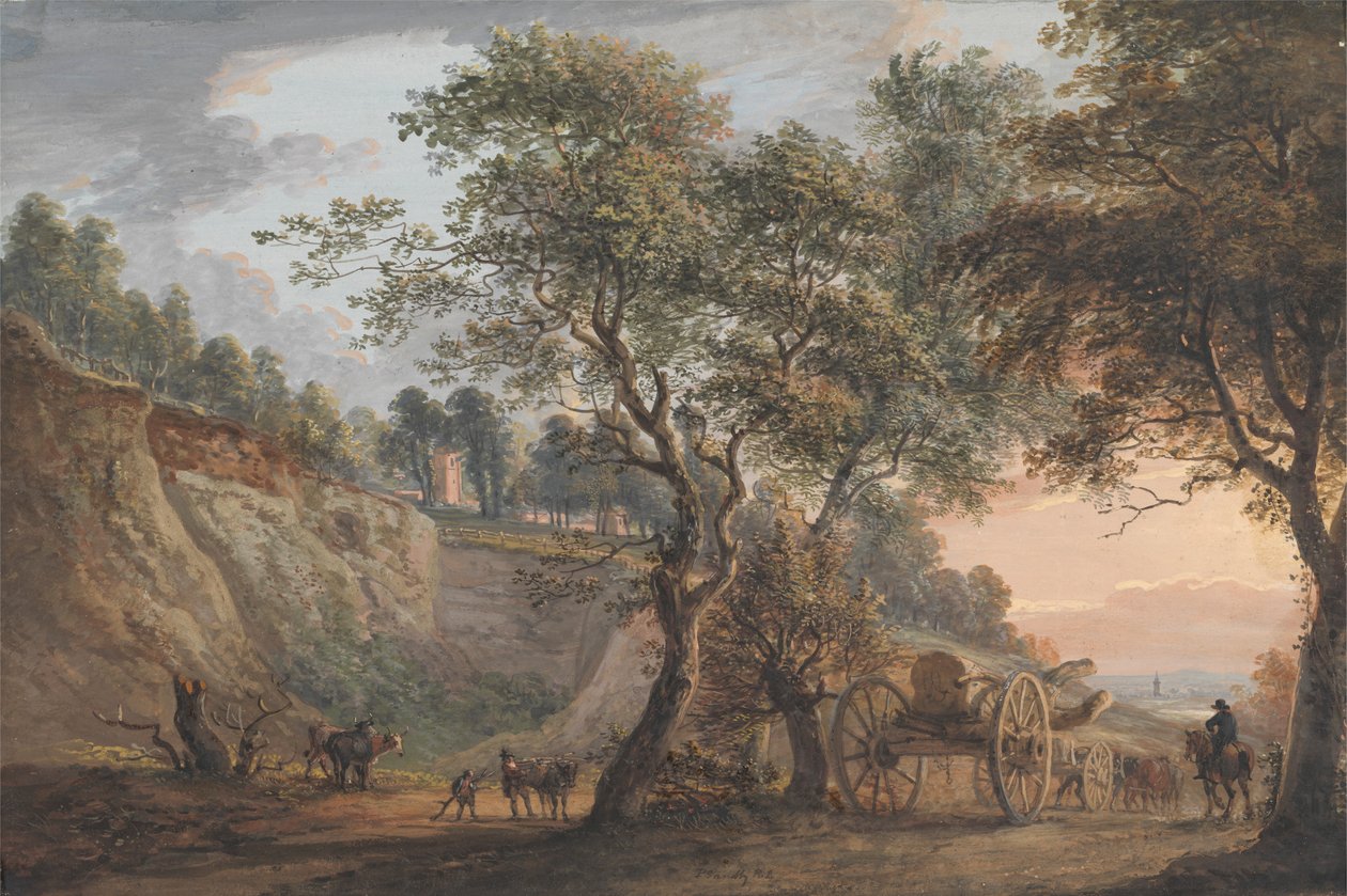 Utsikt i Charlton, Kent av Paul Sandby